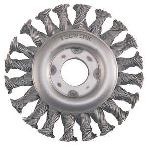 แปรงกลม 178 มม. ลวดสแตนเลส 0.5 มม. ขนาด 13 มม. 10000 RPM-TECWERK - Product Image 1