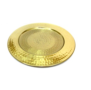 Meilleure vente d'assiette de présentation en aluminium plateau de service fait main de créateur unique plaque de présentation décorative en métal de table de mariage - Product Image 2