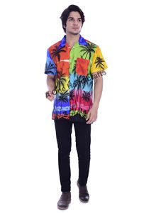 Camiseta Hawaiana de poliéster para hombres, camisa de manga corta de playa, precio al por mayor - Product Image 3