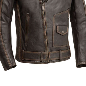 Vêtements pour hommes Veste en cuir à impression de logo personnalisé/Produit de qualité supérieure Meilleure vente Nouveaux modèles Vêtements pour hommes Vestes en cuir à la mode - Product Image 4