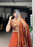 TENNECY Nouveau Design Rangoli Choli Extensible Réversible Broderie Lourde Longueur Cheville Séchage Rapide Pour Mariage Fête et Toutes Occasions