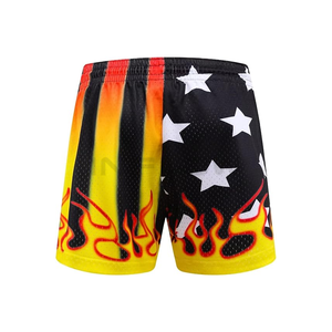 100% poliéster ropa activa estiramiento personalizado Dtg impresión poliéster 5 pulgadas en costura sublimación logotipo personalizado malla pantalones cortos atléticos - Product Image 3