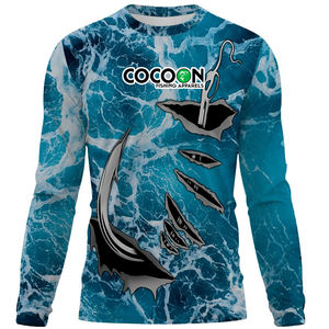 Wholesale Fishing Shirts Custom Logo Printing Sun <b>Protective</b> Factory Direct Sale Reasonable Price Quick Dry Men Fishing Shirts - Product Image 6