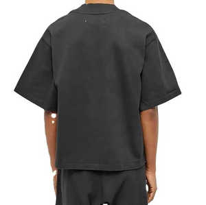 T-shirt simple surdimensionné pour hommes T-shirt de première qualité en coton avec impression de logo personnalisé - Product Image 2