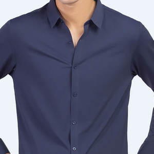 Chemise habillée à poignets français, boutonnée, de luxe, avec double lien métallique, style bouton de manchette, haut de soirée formel - Product Image 6