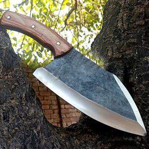 Cuchillo de Cocina Tipo Cleaver de Acero al Carbono de 10 Pulgadas Hecho a Mano con Funda de Cuero Única, Mango Hermoso y Personalizable - Product Image 3