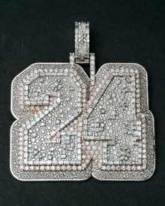 Custom Hip Hop Style S925 <b>Silver</b> Jewelry Number/<b>Initial</b> Letter <b>Pendant</b> Iced Mixed Pear-shape Baguette Diamond VVS Moissanite - Product Image 1