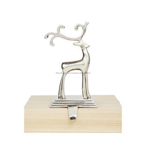 Gold Deer Stag With Goggles <b>Stocking</b> <b>Holder</b> Christmas Decoration Gift & Metal Crafts Cheap Price - Product Image 4