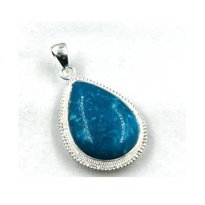 Colgante de plata turquesa de Arizona, joyería de moda de diamante clásico para niños, piedra principal de latón, piedras preciosas, Plata de Ley atemporal - Product Image 5