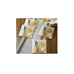 Sublimación MDF y salvamanteles impreso Redondo/cuadrado/Forma hexagonal regalo de corcho para diseño impreso de flores de 4 piezas - Product Image 4