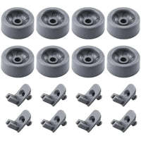 WD35X21041 (8PACK) Electric Dishwasher Lower Rack <b>Wheel</b> and Stud Compatible with GE for Kenmore Dishwashers Dishwasher Parts - Product Image 1