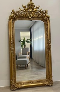 Espejo de pared barroco dorado, hecho a mano - Product Image 3