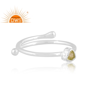 Best Selling Fine Sterling Silver Natural <b>Peridot</b> Gemstone Stackable <b>Ring</b> Custom Jewelry For Women Gift For Her - Product Image 2