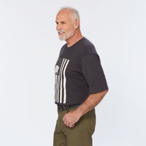 100% coton respirant 320gsm goutte à manches courtes logo personnalisé et graphiques de conception imprimer graphique unisexe t-shirt - Product Image 3