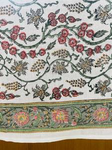 Màu Hồng San Hô, Hunter Màu Xanh Lá Cây Ấn Độ Tay Khối In 100% Bông Bán Buôn Khăn Trải Bàn Bìa Tùy Chỉnh Kích Thước Cho Nhà Khách Sạn Cho Đám Cưới - Product Image 3