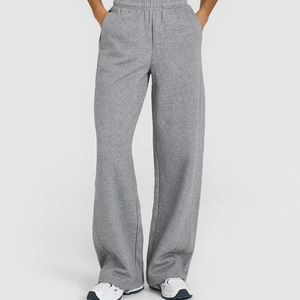 Custom <b>Charcoal</b> Marl Women's Straight Leg Sports <b>Joggers</b> Terry Fleece Soft Touch Women's Sweatpants Women's Pants And Trouser - Product Image 1