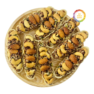 Biscuit en forme de bateau aux noix cuit au four avec une couche croquante de noix et une base de biscuit légère, choix populaire pour les commandes en gros et en vrac - Product Image 4