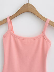 Débardeurs de sport décontractés pour femmes, en gros, couleur unie personnalisée, bretelles spaghetti, tissage respirant, séchage rapide, écologique - Product Image 4