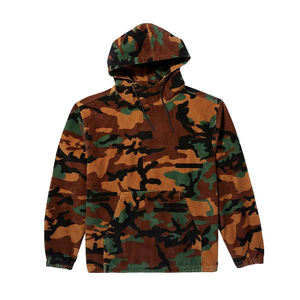 Custom Designed Camouflage Corduroy Hoodie Regular Fit Winter Street Wear Kangaroo Pocket Embroidered Hoody Beaded Digital - Product Image 3
