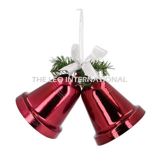 Campanas Metálicas Navideñas al por Mayor, Adornos de Campanas Pulidas, Juego de 2 Accesorios Colgantes para Decoración Navideña - Product Image 4
