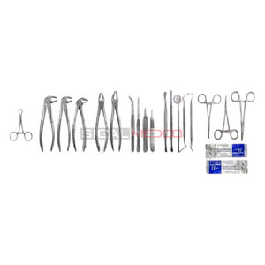 49 pièces ensemble de chirurgie d'extraction dentaire orale 16 lames de scalpel forceps élévateurs Rongeurs rétracteurs porte-aiguille Instruments médicaux - Product Image 3