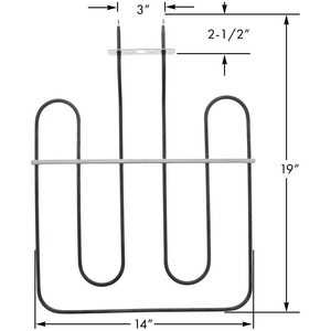 Genuine <b>for</b> LG MEE62306504 <b>Oven</b> Broil <b>Element</b> Iron and Metal Electric Heating <b>Element</b> <b>for</b> Household Use Original OEM <b>Oven</b> Parts - Product Image 2
