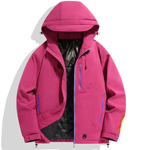 Veste tactique unisexe imperméable et coupe-vent d'hiver en polaire à capuche avec fermeture à glissière pour randonnée en plein air, ski, coupe-vent, manteau de pêche - Product Image 2