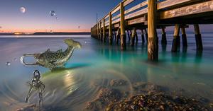 High Security Outdoor Smart Door <b>Lock</b> Waterproof Padlocks for Gym Cabinets and Luggage Smart Antique Fish Design - Product Image 3