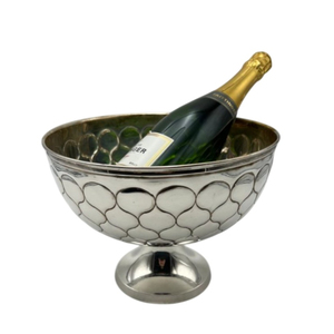 Cuenco para Ponche Plateado Martillado de Gran Capacidad con Diseño Fantástico, para Cubitera, Ecológico, para Fiestas Modernas - Product Image 6