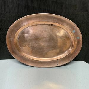 Plato multiusos de cobre para servir con patrones decorativos para cenas lujosas para venta de exportación - Product Image 1