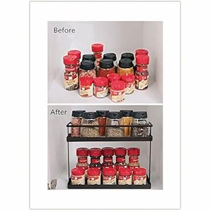 ชุดเก็บจานเหล็กคาร์บอน4ชั้นสีดำ2ชั้นสีดำดีไซน์ทันสมัย - Product Image 2