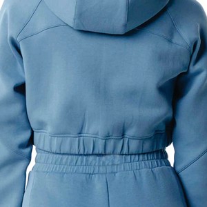 Femmes Style coréen col roulé Sherpa polaire haut court pull épais demi fermeture éclair sweat à capuche chaud pour automne hiver mignon pull - Product Image 6