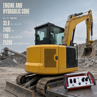 En stock, excavatrice d'occasion 305.5 compatible avec télécommande industrielle, largeur 1950 mm pour l'excavation dans les espaces étroits