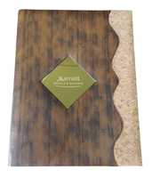 Elegante y Duradera Carpeta de Menú A4 de Cuero PU, Moderna y Lujosa, Fácil de Limpiar, con Soporte de Madera, Logotipo Personalizado, para Hoteles, Restaurantes y Más