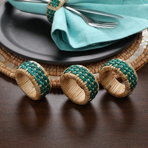 Luxury rattan napkin rings <b>kitchen</b> & dining accessories <b>high</b> quality serviette ring to decorate dinner <b>tables</b> - Product Image 6