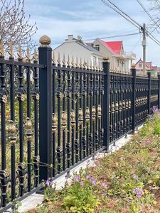 Clôture de jardin en <span class=keywords><strong>fer</strong></span> <span class=keywords><strong>forgé</strong></span> <span class=keywords><strong>vintage</strong></span> brun rouillé, forgée à la main, résistante aux intempéries, pour jardin résidentiel, décorative - Product Image 6