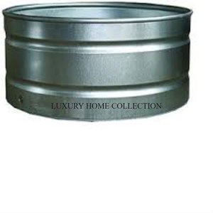 Bac à eau de jardin rond en métal antirouille avec une durabilité supérieure, parfait pour la collecte d'eau de pluie, le jardinage et la décoration extérieure - Product Image 3