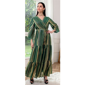 Robes amples musulmanes du Moyen-Orient pour femmes, kaftans, style musulman modeste, haute qualité, sensation confortable, imprimé Dubaï, vente en gros - Product Image 1