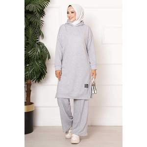 Survêtement à capuche double fil pour garçons Taille XL Détail emblème gris - Product Image 3