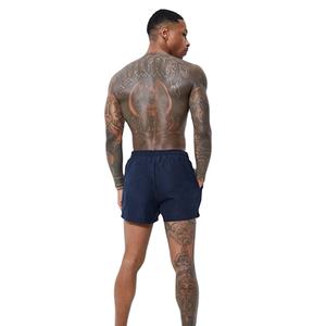 Short de bain uni personnalisé en polyester élasthanne respirant pour homme, avec cordon de serrage, idéal pour l'été et la mode, vente en gros - Product Image 5
