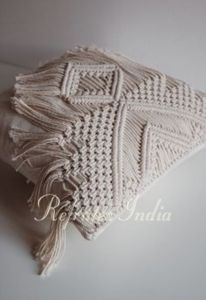 Funda de cojín de macramé Dyable, suministro a granel y fabricación por refractex, India, hecha en la India para macramé - Product Image 6