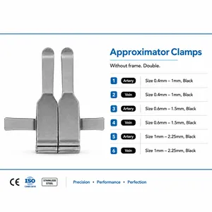 Pinzas Aproximadoras Quirúrgicas Manuales, Juego de Instrumentos para Cirugía Cardíaca, Acero Inoxidable de Grado Médico, Sin Marco, Doble - Product Image 2