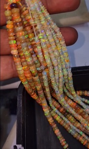 Cuentas de piedra Rondelle de ópalo etíope de 3-5mm de 7 hilos de alta calidad 374cts 17 pulgadas suavidad $240 todo incluido - Product Image 4