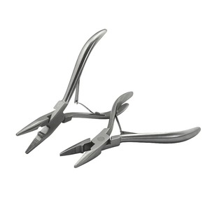 Pince à cheveux en acier inoxydable argenté avec trou, outil de retrait des anneaux d'extensions de cheveux en kératine - Product Image 6