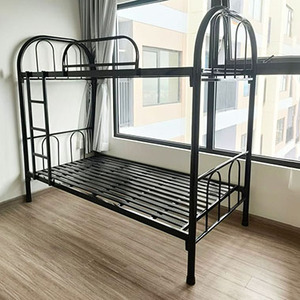 New Style Industrial Design Iron <b>Bed</b> Space-Saving Iron Bunk <b>Bed</b> with Static Electric Paint - Product Image 1