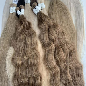 Prix usine Extensions de cheveux en vrac Cheveux vietnamiens Double noyer 100 grammes Couleurs foncées 22 pouces - Product Image 1