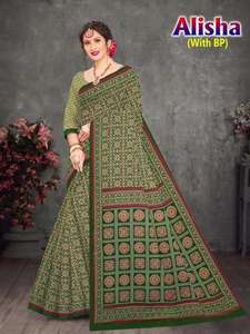 Alisha Devson's Printed Cotton Sarees Collection Surat Wholesale <b>Indian</b> & <b>Pakistani</b> <b>Clothing</b> - Product Image 2