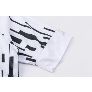 Jersey de Ciclismo Casual de Manga Corta, Corte Regular, Color Blanco Invernal y Negro, 100% Algodón de Punto, Tejido Térmico de Secado Rápido - Product Image 4