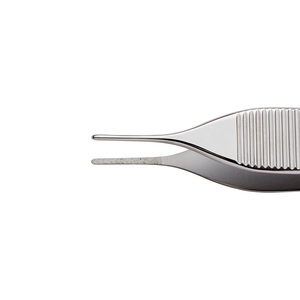 Fórceps de apósito Micro Adson, puntas dentadas finas y delicadas de 4,75 pulgadas, acabado pulido, fórceps de disección y tejido Adson - Product Image 6