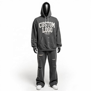 Conjunto de Pantalones Deportivos Holgados y Sudadera con Capucha Extra Grande, 100% Algodón, Estampados, Ecológicos, Personalizables con Muestra Gratuita - Product Image 6